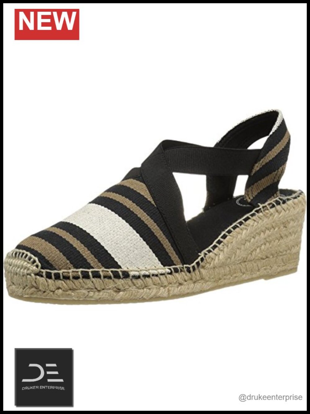 Women's Espadrille Wedge Sandals Textile Upper Cushioned Insole Slip-On